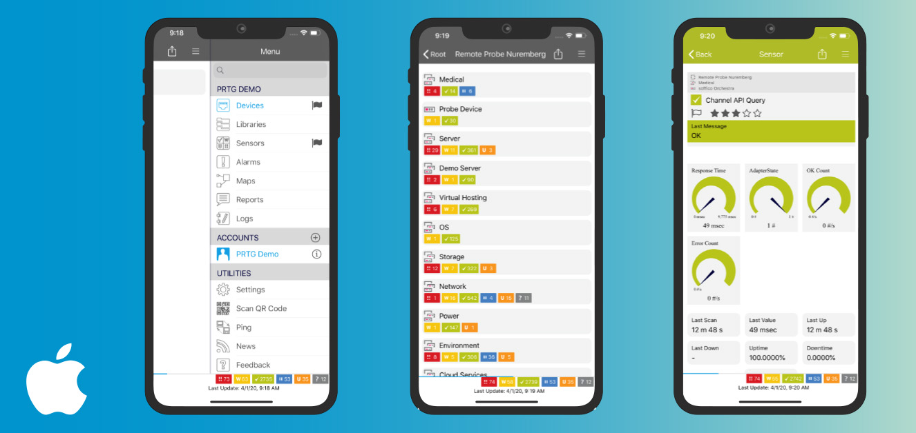 prtg network monitor android