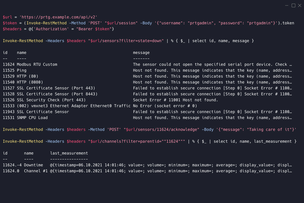prtg api examples