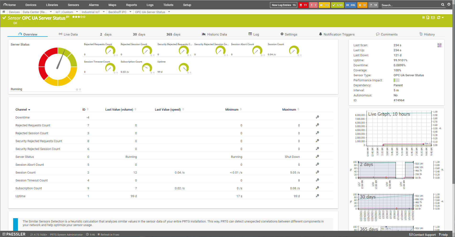 opc server status