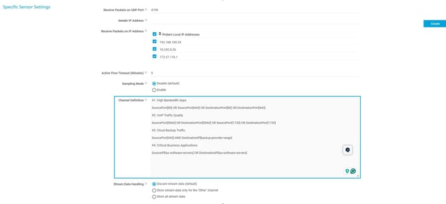 Specific Sensor Settings in PRTG