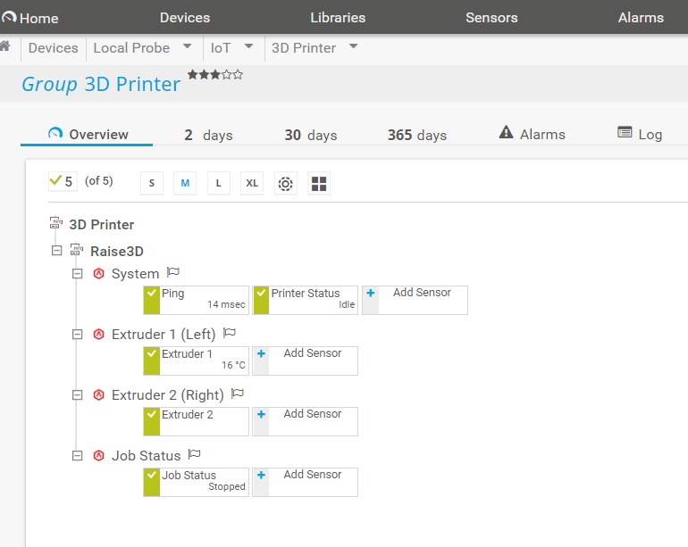 3D Printer Monitoring with PRTG2