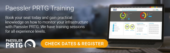 Paessler PRTG training - book your seat today