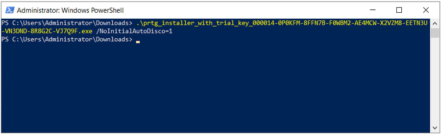 Useful command line parameters for PRTG setup
