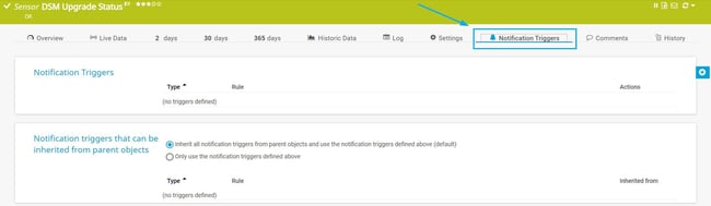 Add PRTG Notification Trigger