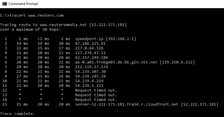 check ip tracert