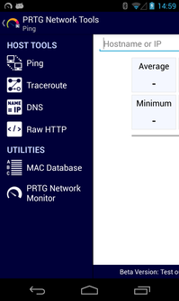 PRTG for Android Network Tools