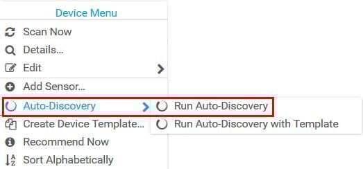 run PRTG auto-discovery