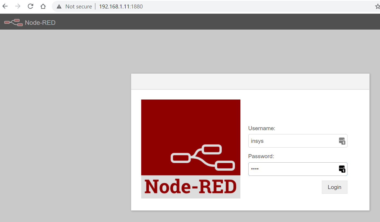 Node-RED-login-screen